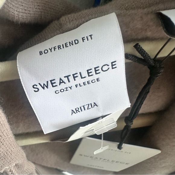 Aritzia Cozy Sweatfleece Boyfriend Zip Hoodie in Turner Taupe - Picture 7 of 10